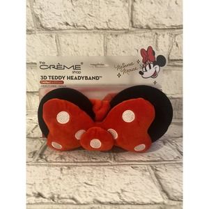 NEW! DISNEY The Creme Shop x Minnie Mouse 3D Teddy Spa Headband with Bow!